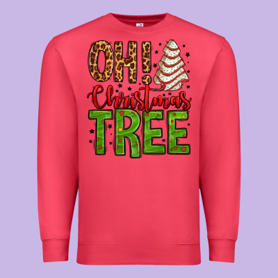 Oh Christmas Tree Cake Premium Sweatshirt Designed By Jasminsmagicworld