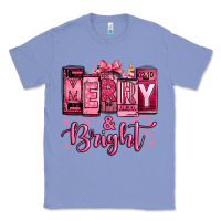 Colony Blue merry and bright pink Christmas Classic Tee - Jasminsmagicworld