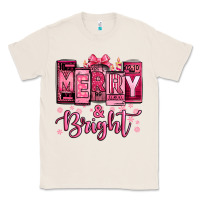 Natural merry and bright pink Christmas Classic Tee - Jasminsmagicworld