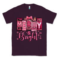Plum merry and bright pink Christmas Classic Tee - Jasminsmagicworld