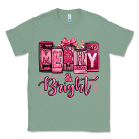 Sage merry and bright pink Christmas Classic Tee - Jasminsmagicworld