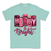 Seafoam merry and bright pink Christmas Classic Tee - Jasminsmagicworld