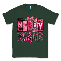 Sports Green merry and bright pink Christmas Classic Tee - Jasminsmagicworld