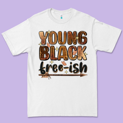 Young Black Free Ish Premium Tee Designed By Zillion Design Studio