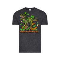 Vintage Black shamrockscrusher t rex and horseshoe Vintage Tee - AdoDesignShop