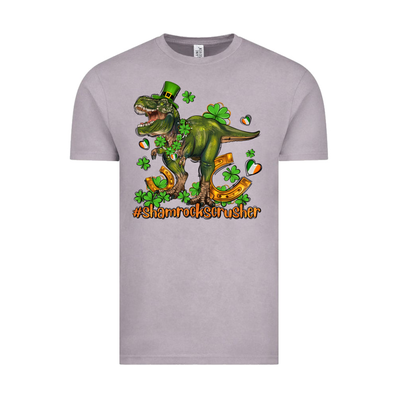 Shamrockscrusher T Rex And Horseshoe Vintage Tee by AdoDesignShop | Teevron