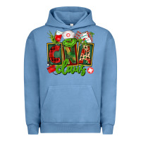 Pigment Pebble Blue cna  certified nursing assistant claus Urban Hoodie - CowGirlArtShop