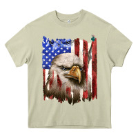 Mossy usa flag with eagle head Heavy Core Tee - texasbilliewilder