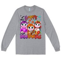 Heather Grey Happy Hallothanksmas unicorns Long Sleeve Tee - NancyCooperArtShop