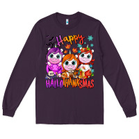 Plum Happy Hallothanksmas unicorns Long Sleeve Tee - NancyCooperArtShop