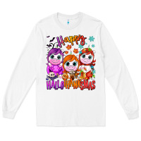 White Happy Hallothanksmas unicorns Long Sleeve Tee - NancyCooperArtShop