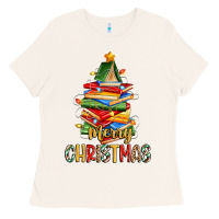 Bone book christmas tree merry christmas Ladies Tee - Zillion Design Studio