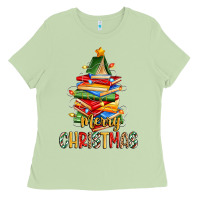 Matcha book christmas tree merry christmas Ladies Tee - Zillion Design Studio
