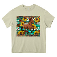 Mossy western horse sunflowers Heavy Core Tee - Artiststas