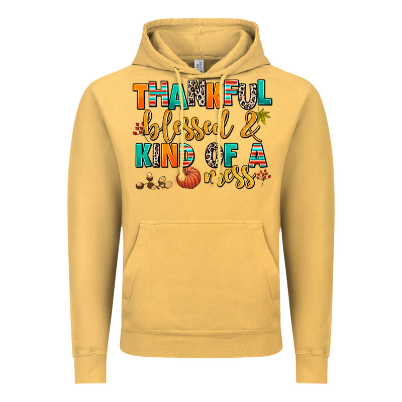 Thankful  Blessed And Kind Of A Mess Vintage Hoodie by AdoDesignShop | Teevron
