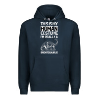 Navy This Is My Human Costume Im Really A Brachiosaurus Premium Hoodie - Bettercallsaul