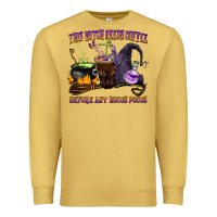 Antique Gold this witch needs coffee before any hocus pocus Premium Sweatshirt - BarkalooDesign