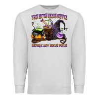 Dove Grey this witch needs coffee before any hocus pocus Premium Sweatshirt - BarkalooDesign