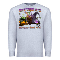Heather Grey this witch needs coffee before any hocus pocus Premium Sweatshirt - BarkalooDesign