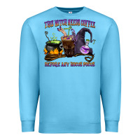 Ocean Blue this witch needs coffee before any hocus pocus Premium Sweatshirt - BarkalooDesign