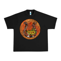 Black horseshoe circle Urban Heavy Tee - JahusDesignShop