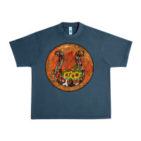 Midnight Navy horseshoe circle Urban Heavy Tee - JahusDesignShop