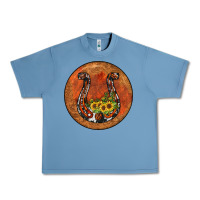 Pebble Blue horseshoe circle Urban Heavy Tee - JahusDesignShop