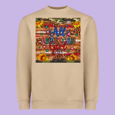 All American Girl Heavyweight Sweatshirt Designed By Artiststas