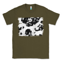 Army Green black and white cowhide backround Classic Tee - NancyCooperArtShop