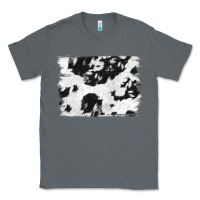 Charcoal Heather black and white cowhide backround Classic Tee - NancyCooperArtShop