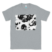 Heather Grey black and white cowhide backround Classic Tee - NancyCooperArtShop