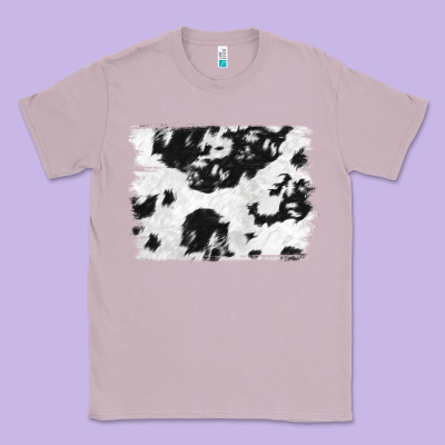 Black And White Cowhide Backround Classic Tee Designed By Nancycooperartshop