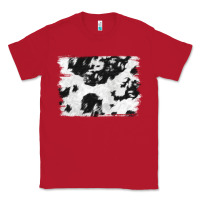 Red black and white cowhide backround Classic Tee - NancyCooperArtShop