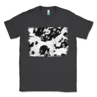 Smoke black and white cowhide backround Classic Tee - NancyCooperArtShop