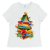 White book christmas tree Ladies Tee - Zillion Design Studio