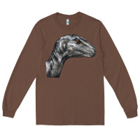 Chestnut Velociraptor Face Long Sleeve Tee - LillyAllenDesigns
