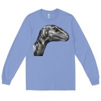 Colony Blue Velociraptor Face Long Sleeve Tee - LillyAllenDesigns