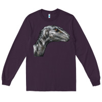 Plum Velociraptor Face Long Sleeve Tee - LillyAllenDesigns