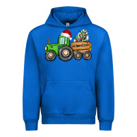 Cobalt christmas tractor Urban Hoodie - CowGirlArtShop