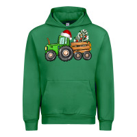 Emerald christmas tractor Urban Hoodie - CowGirlArtShop