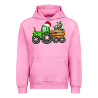 Fuchsia Pink christmas tractor Urban Hoodie - CowGirlArtShop