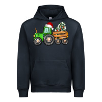 Navy christmas tractor Urban Hoodie - CowGirlArtShop