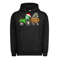 Pigment Black christmas tractor Urban Hoodie - CowGirlArtShop