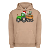 Pigment Burro christmas tractor Urban Hoodie - CowGirlArtShop