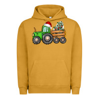 Pigment Peanut Butter christmas tractor Urban Hoodie - CowGirlArtShop