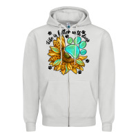Dove Grey life is better with dogs Zipper Hoodie - NancyCooperArtShop