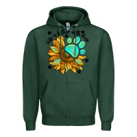 Sports Green life is better with dogs Zipper Hoodie - NancyCooperArtShop