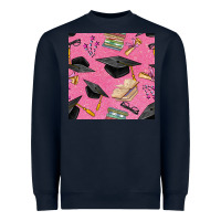 Navy pink glitter graduation seamless pattern Heavyweight Sweatshirt - BundleAndBundleShop