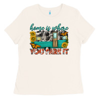Bone home is where  you park it Ladies Tee - texasbilliewilder