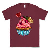 Burgundy valentines day cupcake Classic Tee - AdoDesignShop
